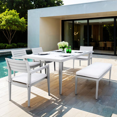 6 meubles de patio en aluminium