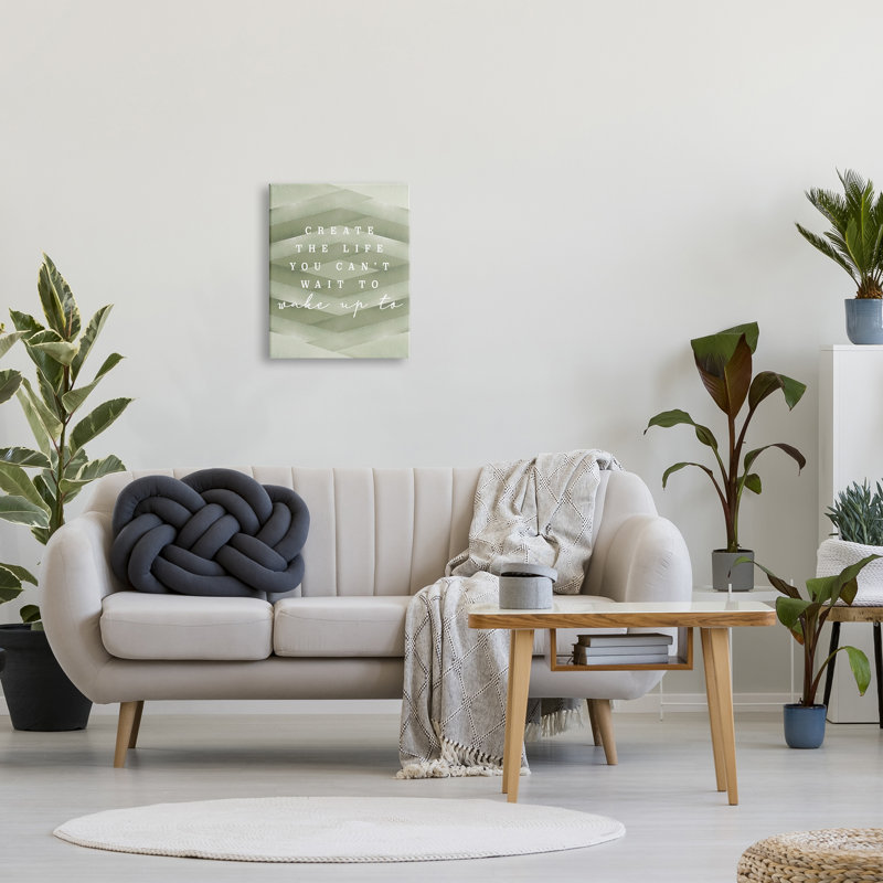 «Create Your Life Motivational» par Daphne Polselli, Toile tendue, H 20 po x l 16 po x P 1,5 po