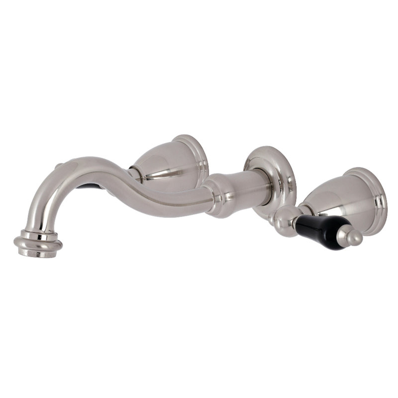 Kingston Brass Duchess Two-Handle Wall Mount Bathroom Faucet, Brushed Nickel