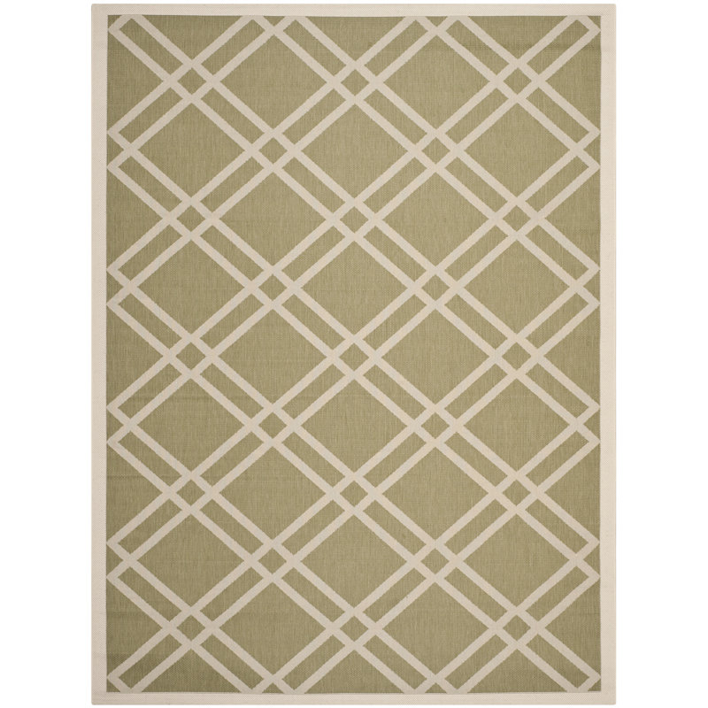Arneshia Power Loom Beige Indoor/Outdoor Area Rug, Rectangle 6'7" x 9'6"