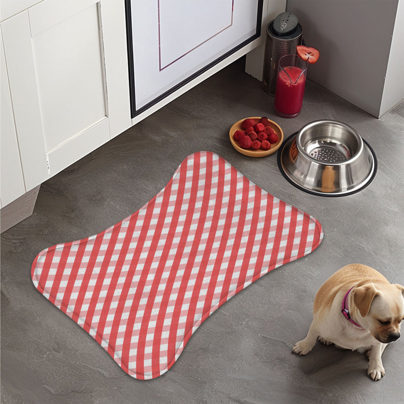 Tapis de fête rose en os à motif écossais - 1 pièce