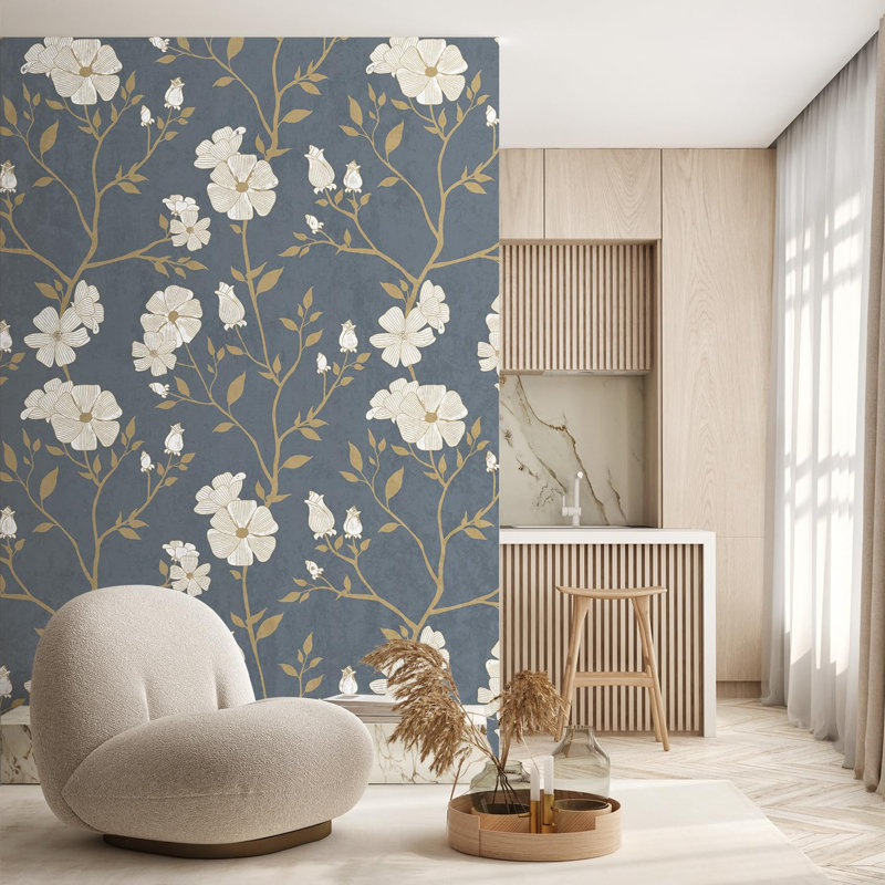 Bordure florale pelez et collez, L 72 po x l 48 po