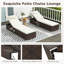 Chaise longue de patio 1 pièce avec dossier à 6 niveaux Ebern Designs-2107115945