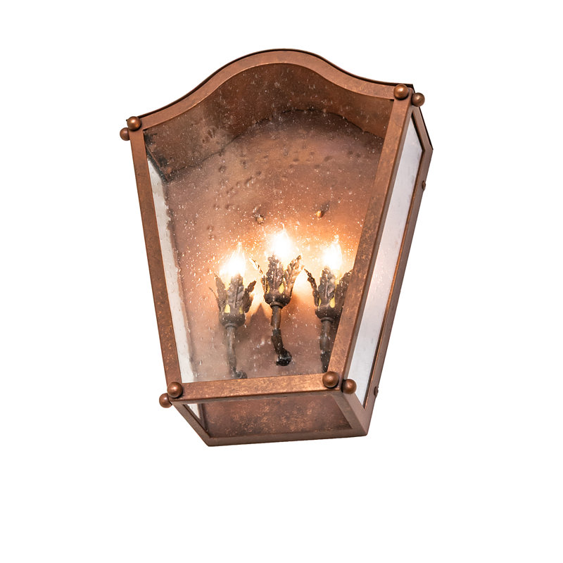 14" Wide Austin 3 Light Wall Sconce, 16.5" H x 14" W x 6" D