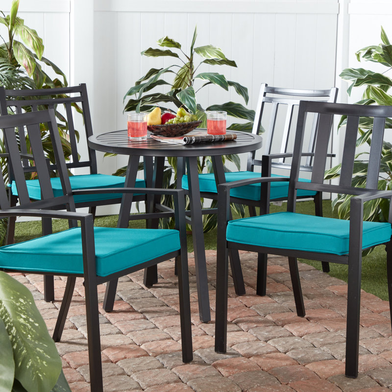 Outdoor Dining Chair Seat Pad, Peacock