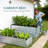 6x3x1ft Galvanized Raised Garden Bed, Rectangular Metal Planter Box, Vegetable and Flower Metal Raised Garden Bed