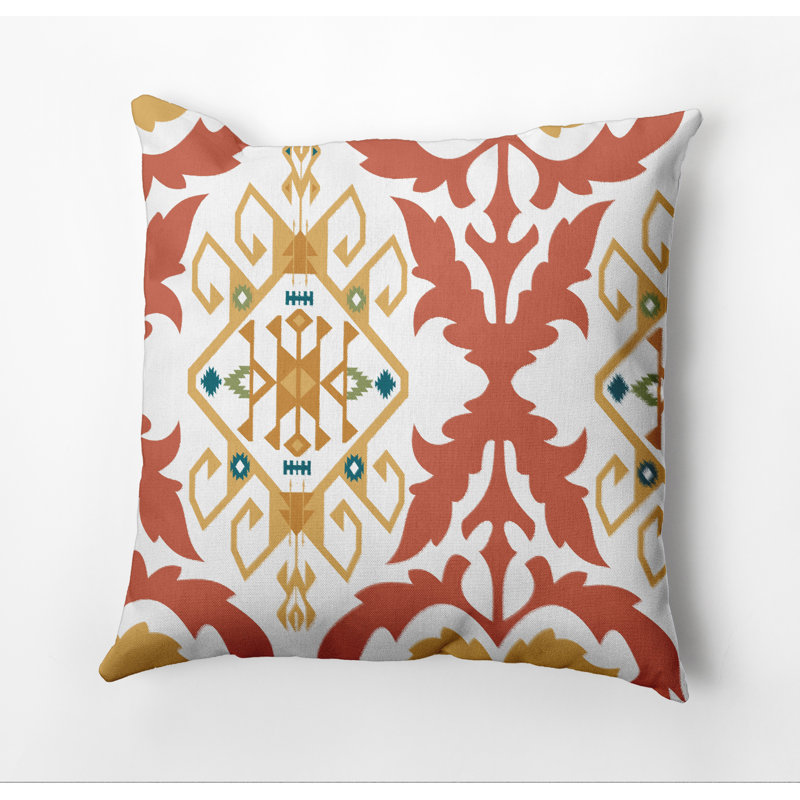 Housse et insert de coussin carré Happy Hippy, 16 po x 16 po, Corail