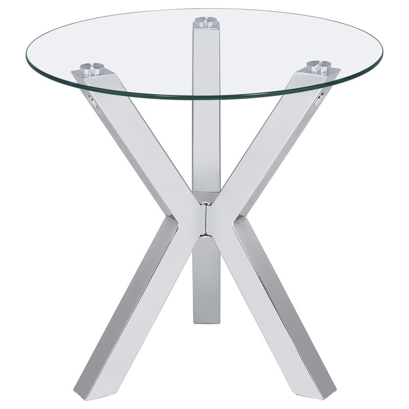 Table d'appoint Alexa Chrome, 23.24" H x 23.49" W x 23.49" D