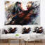 Femme et cheval avec tapisserie d'aigle Collage-28485427