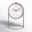 Kyles No Numbers Metal Quartz Movement / Crystal Tabletop Clock in Grey