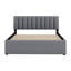 Lit plateforme tapissier avec lit gigogne-663889510