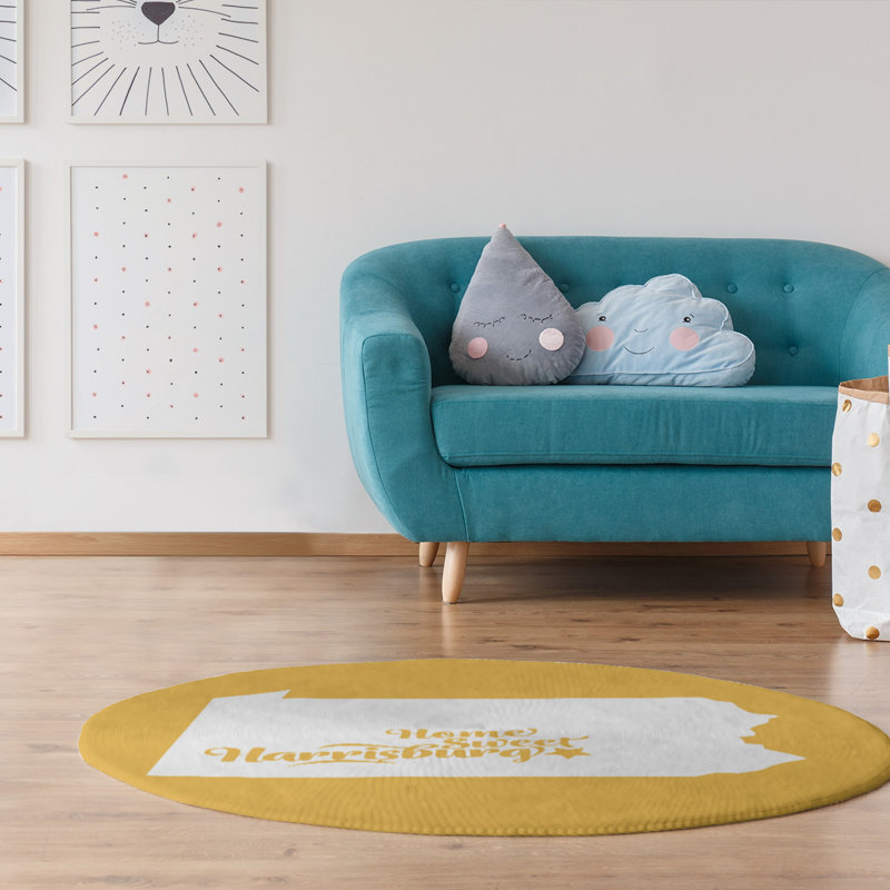 Chenille Indoor Rug, Round 5'