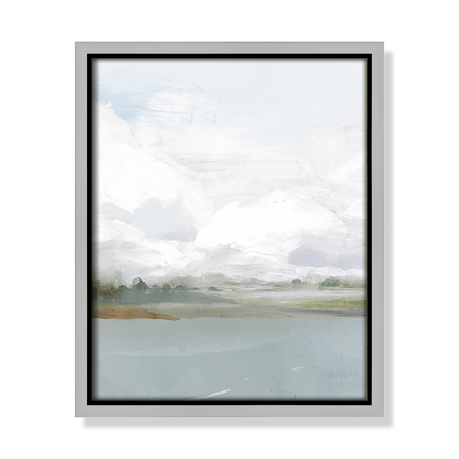 All Shore Painting, 11.5" H x 9.5" W, Silver
