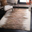 Tapis abstrait ivoire / brun en cuir feutré tissé à la main Seavey-1610928545