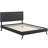 Modway Josie Vinyl Platform Bed with Round Splayed Legs-26066892-26066893