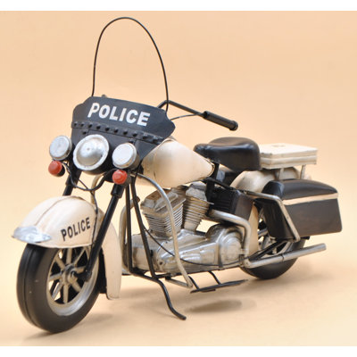Quandary 1978 Electra Glide Police Motorcycle Model Handmade Antique Vintage Art