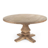 Round Pine Wood Dining Table