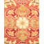 Tapis orange en laine noué à la main de conception unique 2 pi 7 po x 4 pi 1 po Ohlone