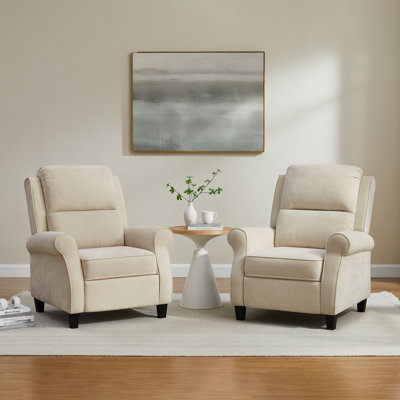Fauteuil inclinable rembourré 34,6 po (ensemble de 2)