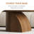 Modern Minimalist Round Coffee Table with Curved Base, Walnut Color, Light Luxury Creative Design for Small Apartment Living Room
