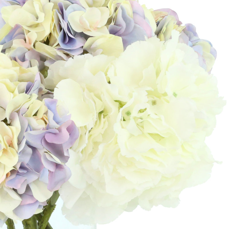 Hortensias dans un vase en verre