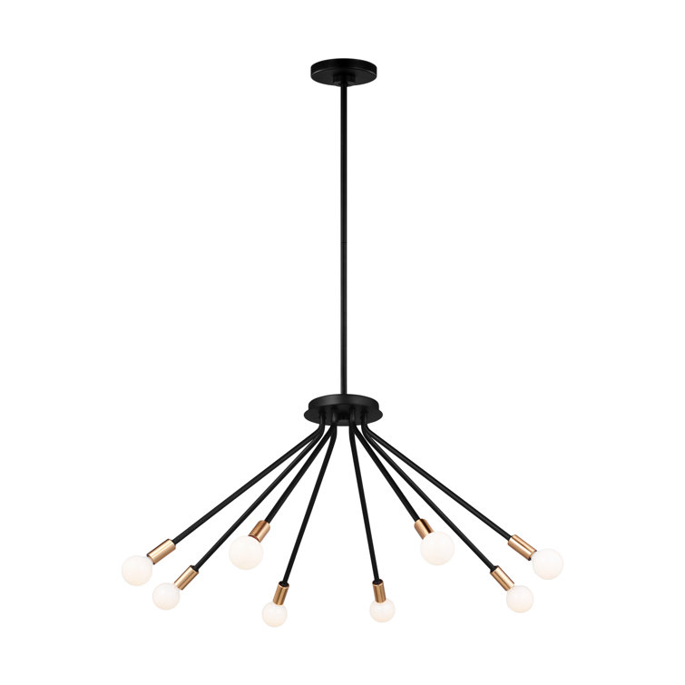 Anika 8 - Light Dimmable Sputnik Modern Linear Chandelier
