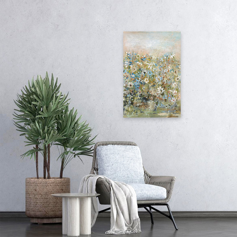 Champ de fleurs - art floral jardin printanier, H 24 po x l 16 po