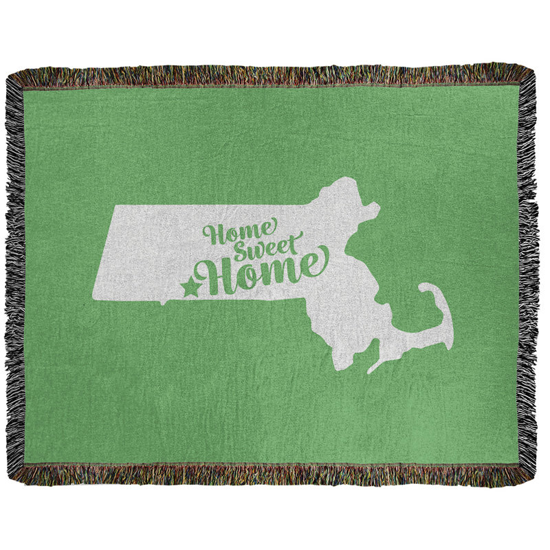 Jeté en coton tissé springfield massachusetts home, l 60 po x L 80 po, Vert