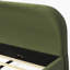 Lit plateforme, lit plateforme tapissier avec tête de lit courbée