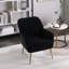 Chaise d'appoint moderne avec pieds dorés, conception ergonomique pour le salon, la chambre à coucher-642803498