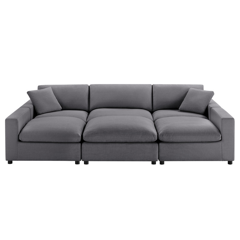 Vinessa Modular Sectional - 6-Piece Nest, Gray Polyester