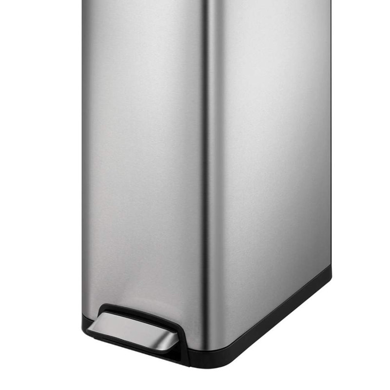 Steel Step On Kitchen Trash Can - 9.9 Gallons