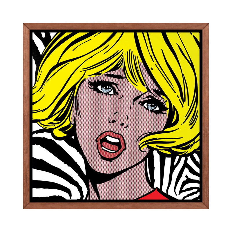 «Girl on Zebra» par Toni Sanchez - impression d'art graphique, Cadre flottant brun, H 26 po x l 26 po x P 1,5 po