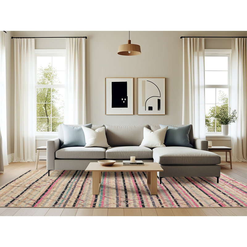 Abstract Indoor Rug, Rectangle 6' x 9'