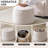 Modern Round Storage Ottoman , White-27032892