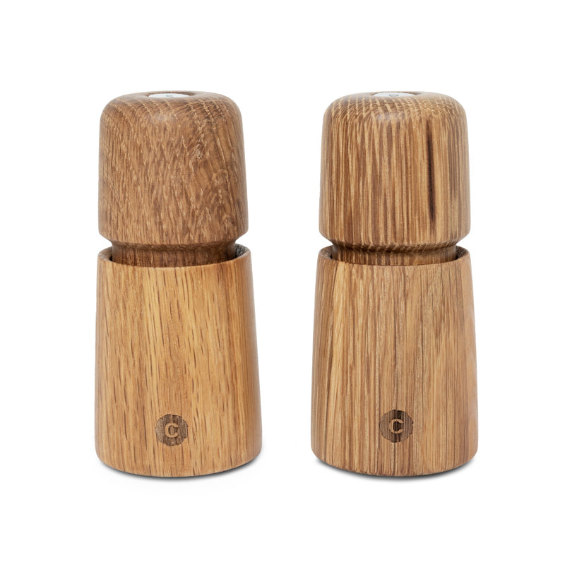 Crushgrind Stockholm Salt/Pepper Mills - Oak, 11 cm H x 5.2 cm W x 5.2 cm D
