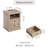 Farmhouse Nightstand With Charging Station, 2 Drawers And Open Shelf, Natural Oak-746366295