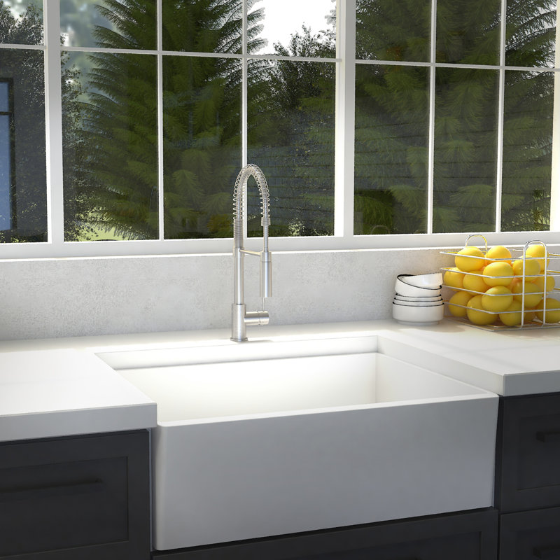 Sierra Pull Down Single Handle Kitchen Faucet with Side Spray and Accessories, Stainless Steel