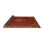 Tapis traditionnel rouge / jaune Galette-1372924150