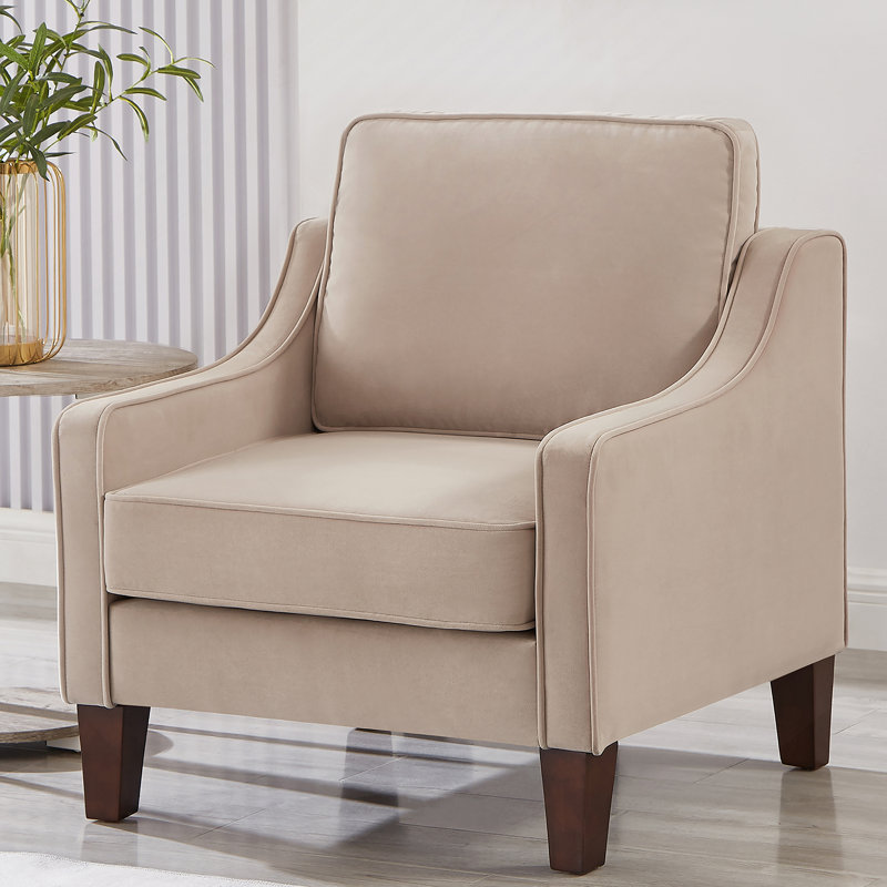 Fauteuil moderne, fauteuil simple de salon, Taupe