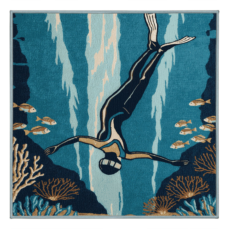  Tapis de sport d'apnée lavable, Rond 7 pi