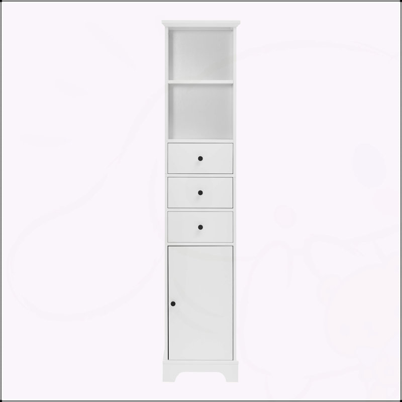 Armoire de salle de bain autoportante polyvalente avec plusieurs options de rangement