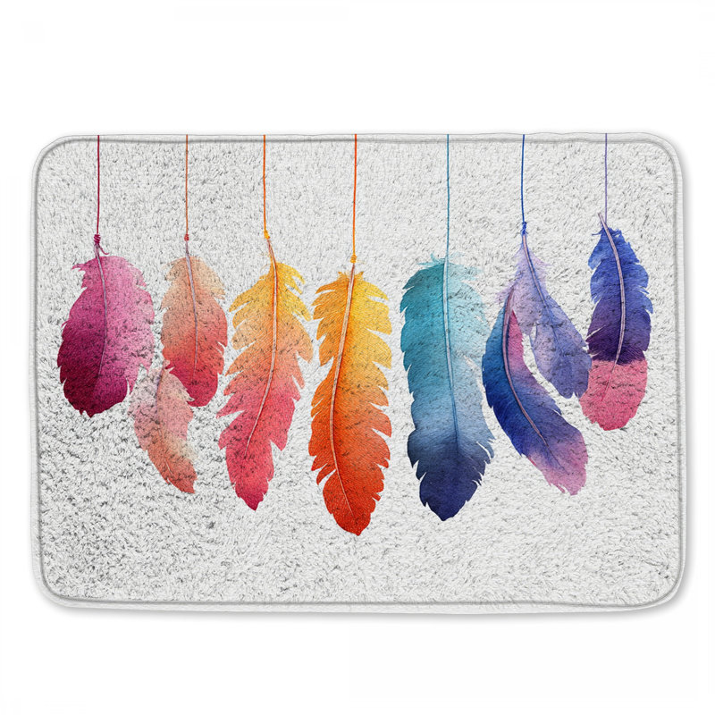 Tapis de bain coloré, L 24 po x L 17 po