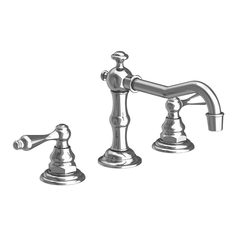 Chesterfield Widespread Bathroom Faucet with Drain Assembly, Polished Chrome