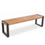 Table de salle à manger d'extérieur 3 pièces avec 2 bancs