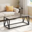 Table basse en verre, table basse dorée pour salon, table basse en verre, table basse à un seul niveau, style moderne, pour appartement ou bureau-507009906