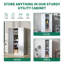 Armoire de rangement en métal 71 po H, armoire verrouillable en acier à outils blanc avec portes et 3 tablettes réglables, armoires hautes pour systèmes de rangement de garage-10996308