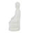 5.5X4.7X11.8" White Sitting Buddha Figure