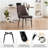 Faux Leather Upholstered Dining Chairs With Steel Legs(Set Of 2)-1486487338-1486487342