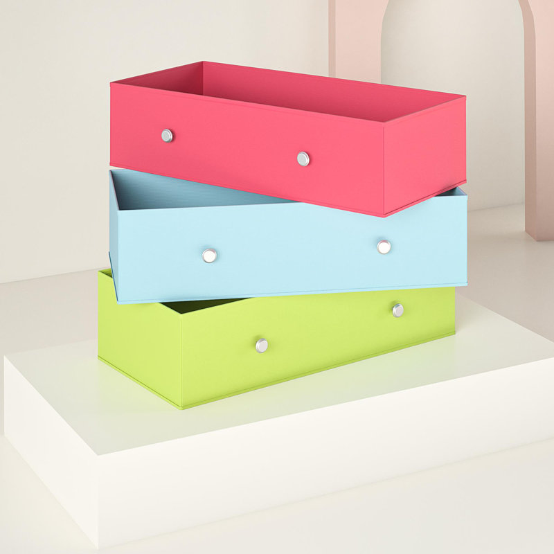 Commode 3 tiroirs Klem, Bleu